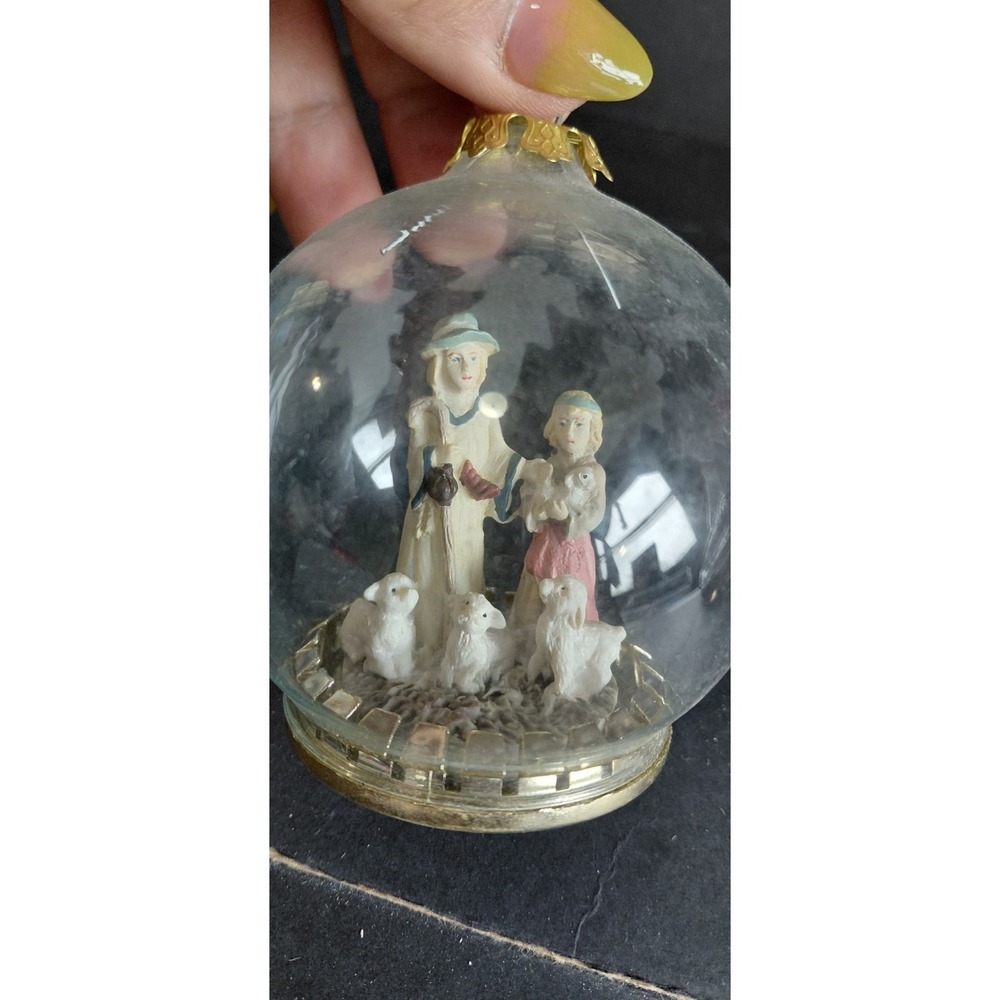 vintage House Lloyd Christmas Around the World Shepherd Glass Diorama Ornament - Picture 2 of 10